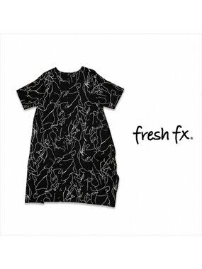 Fresh FX Abstract Print Shift Dress – XXL